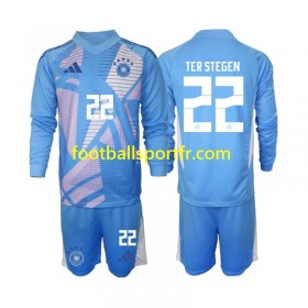 Tenue Allemagne Ter Stegen 22 Gardien Enfant Quatrième 2024-2025 Maillot de Foot ML